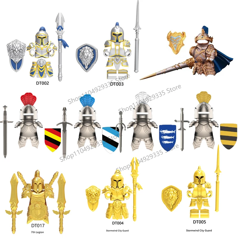 

DT017 аниме игры солдатские строительные блоки средневековые военные доспехи рыцарь Англия воины городской гвардия совместимая модель кирпичные игрушки