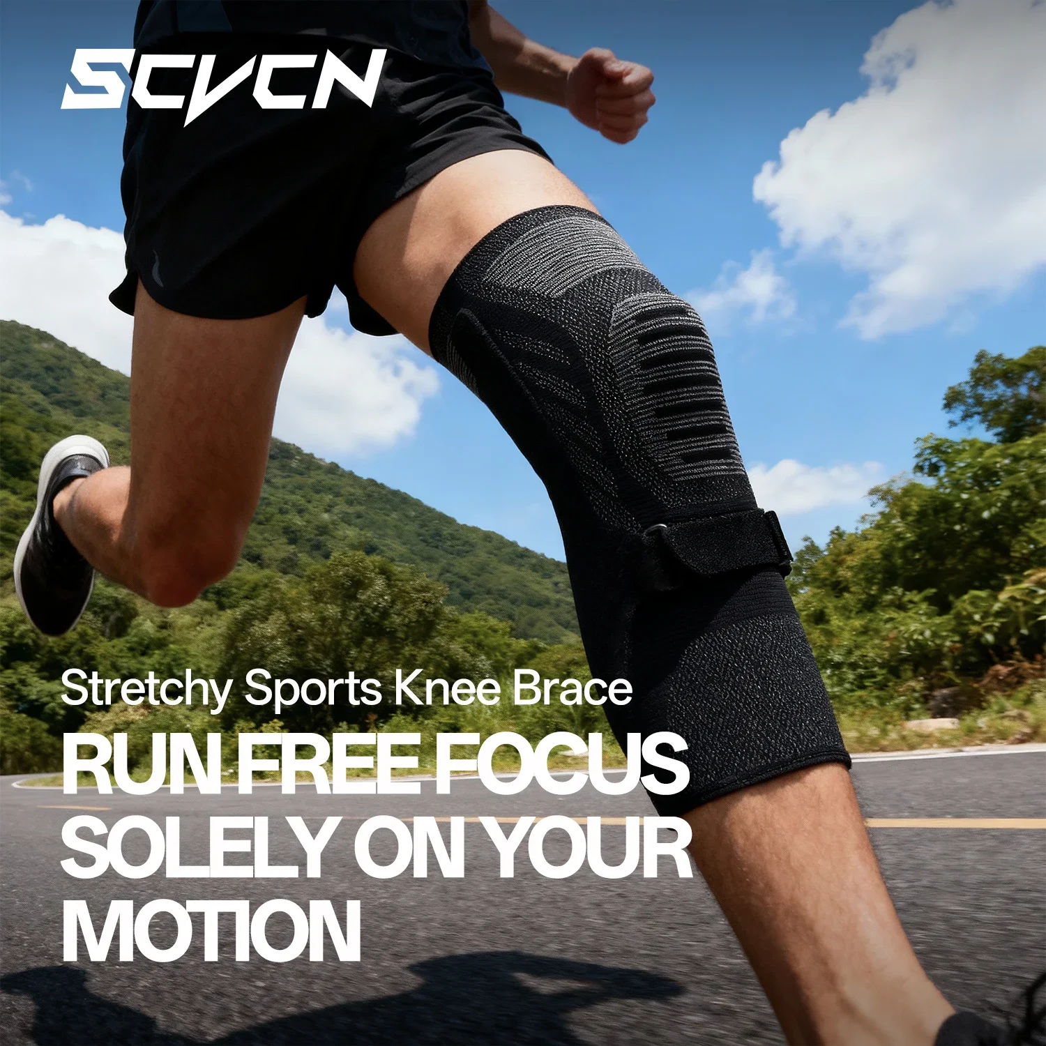 

KAPVOE 1 шт. наколенник, поддержка колена, нескользящая поглощающая компрессия, спорт на открытом воздухе, баскетбол, футбол, бег, велоспорт, наколенники