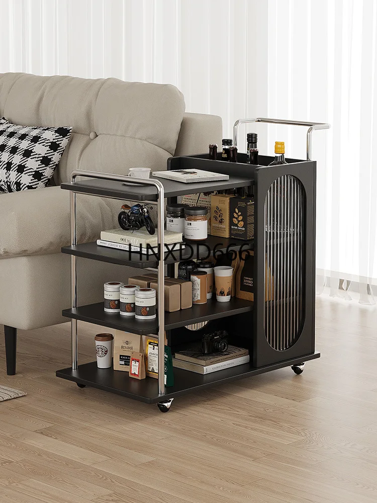 

French retro sofa side table removable coffee table trolley