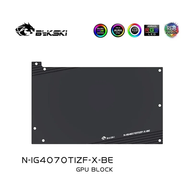 Bykski-bloque de agua para GeForce RTX 4070 Ti Battle AX, tarjeta GPU/radiador de refrigeración de cobre, RGB AURA/ N-IG4070TIZF-X