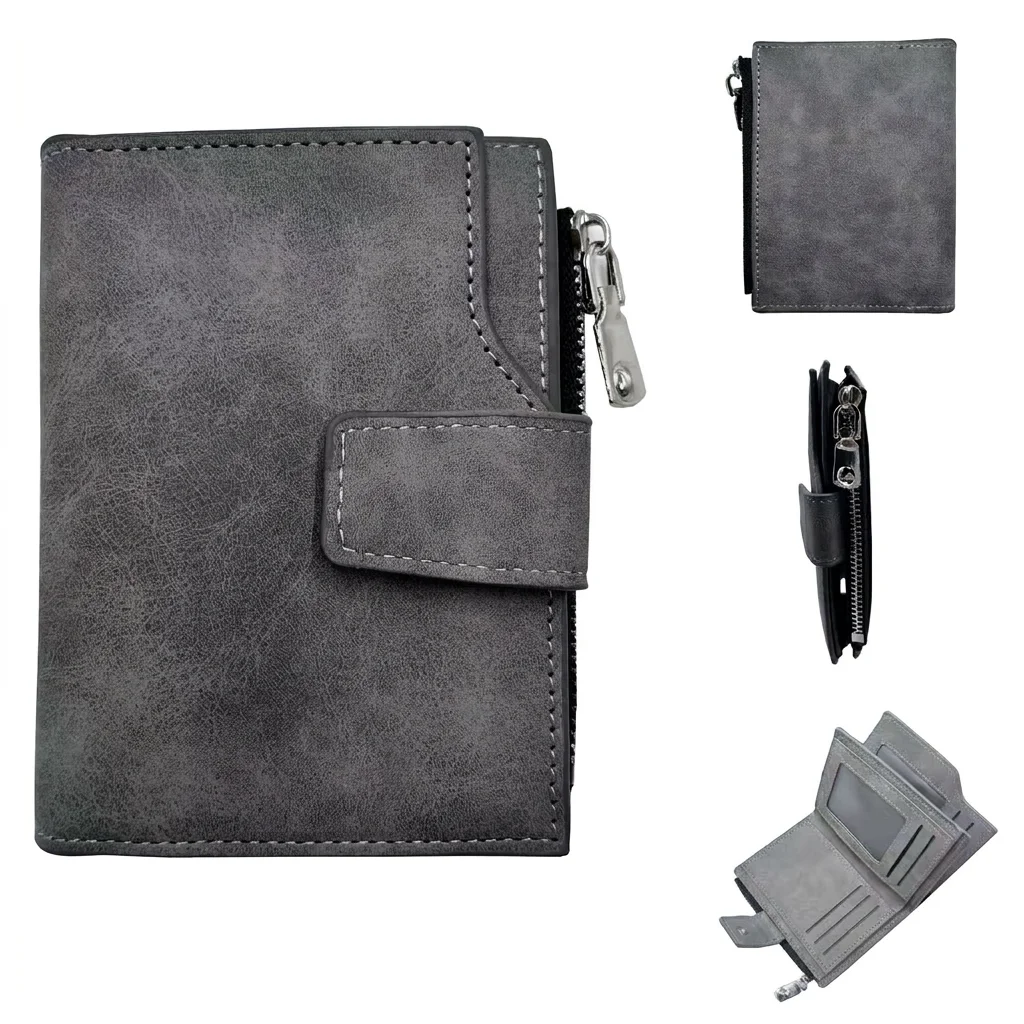Expandable Wallet Solid Color Zipper Wallet Pu Leather Wallet Ultra Lightweight For Shopping Formal Styles Daily Commuting