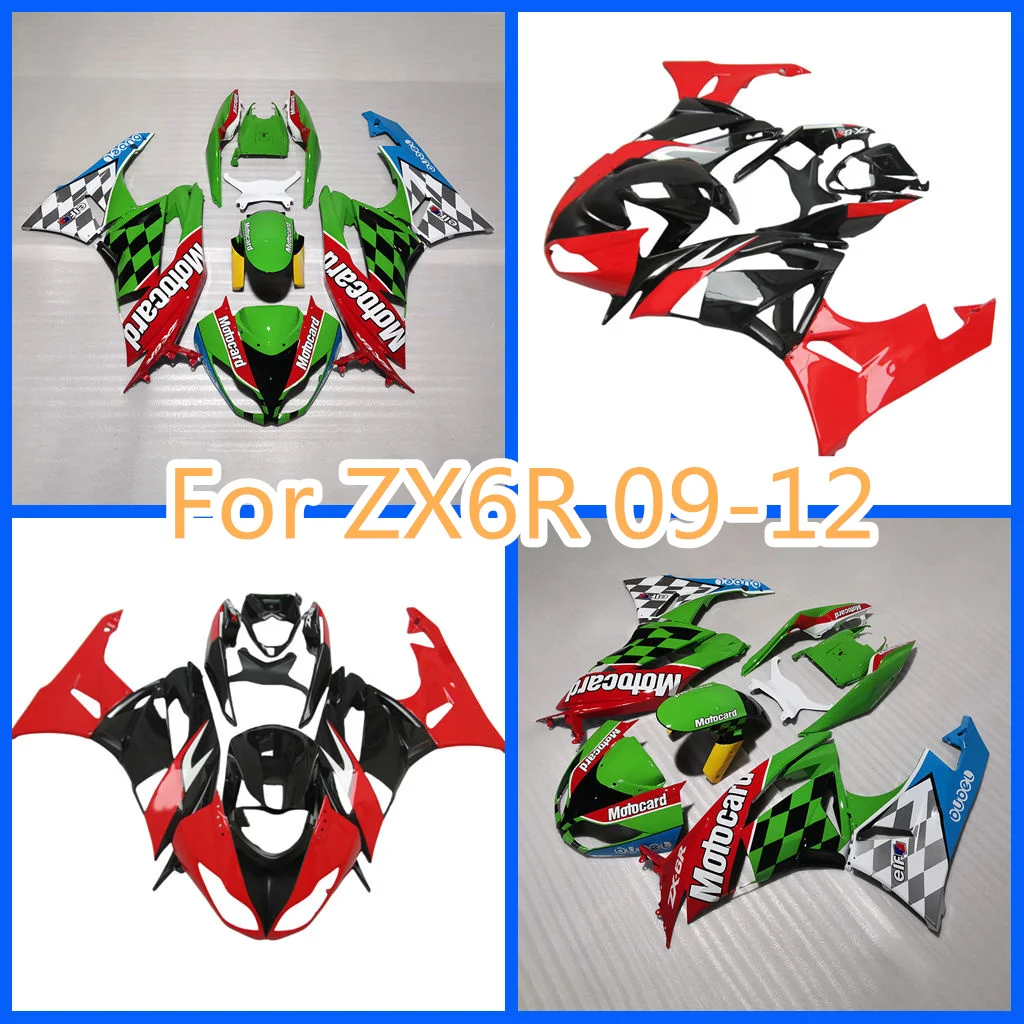 

Новый комплект обтекателя мотоцикла из АБС-пластика для Kawasaki ZX-6R 2009-2012 ZX 6R 09-12 ZX6R, комплект для ремонта кузова, 100% подходит для литьевой формы