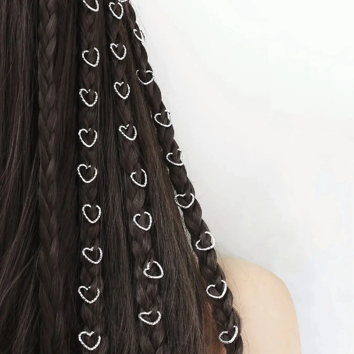 Anel de cabelo estilo boêmio para mulheres, 30pcs, design do coração, estilo hippie, decoração do cabelo, acessórios