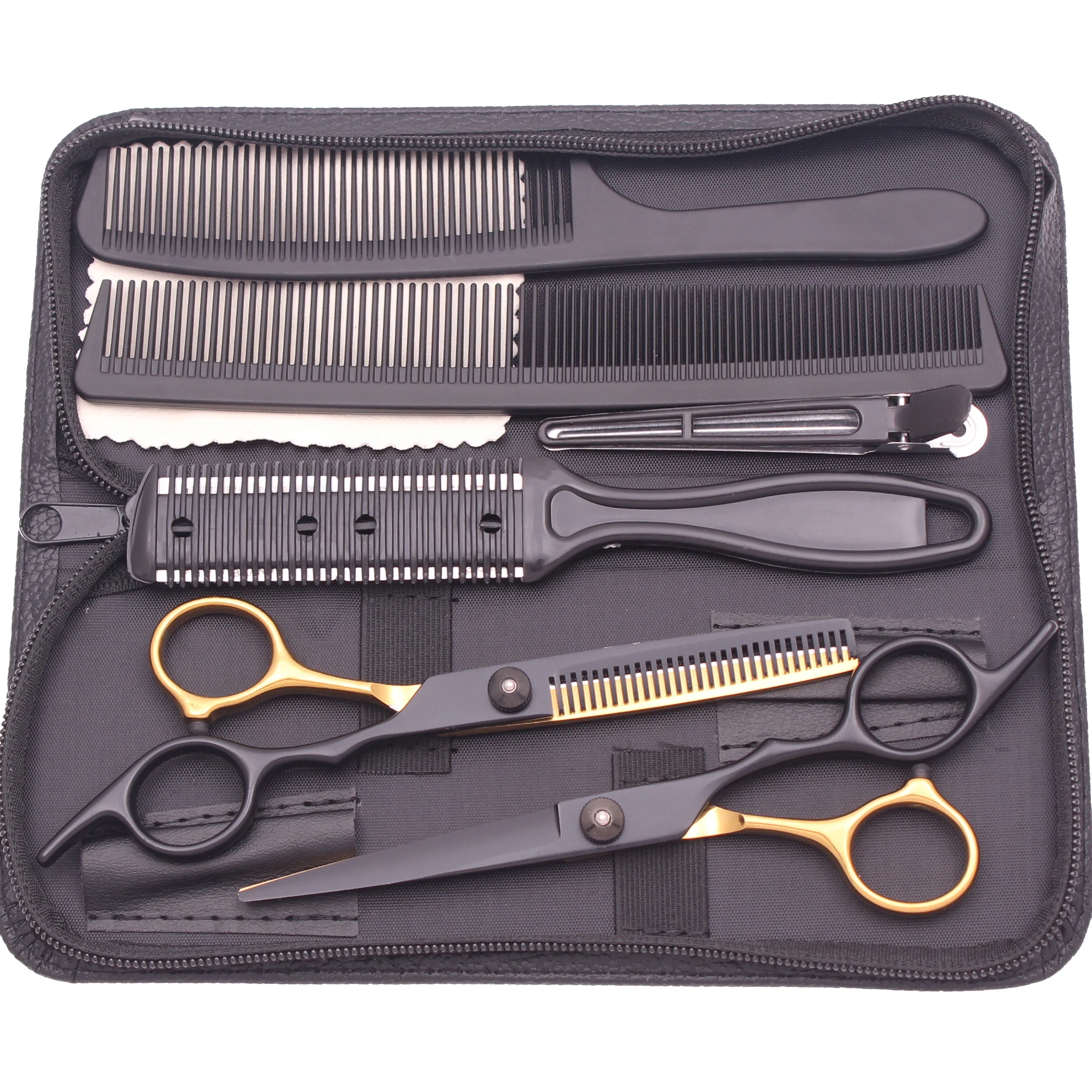 6,0'' Zoll Haarschere Professionelle Schneideschere Ausdünnung Friseur Haarschnitt Set Salon Friseur & Zuhause Japanischer Stahl 1001