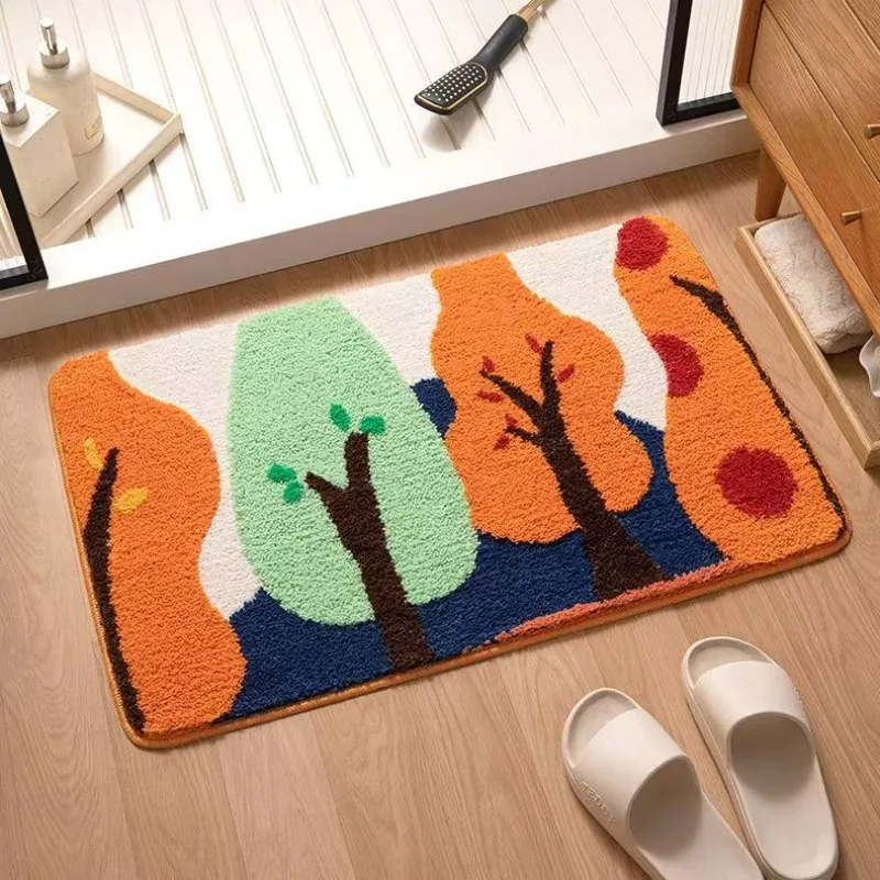 Imitation cashmere bathroom floor mat toilet toilet toilet door absorbent foot mat household quick-drying carpet