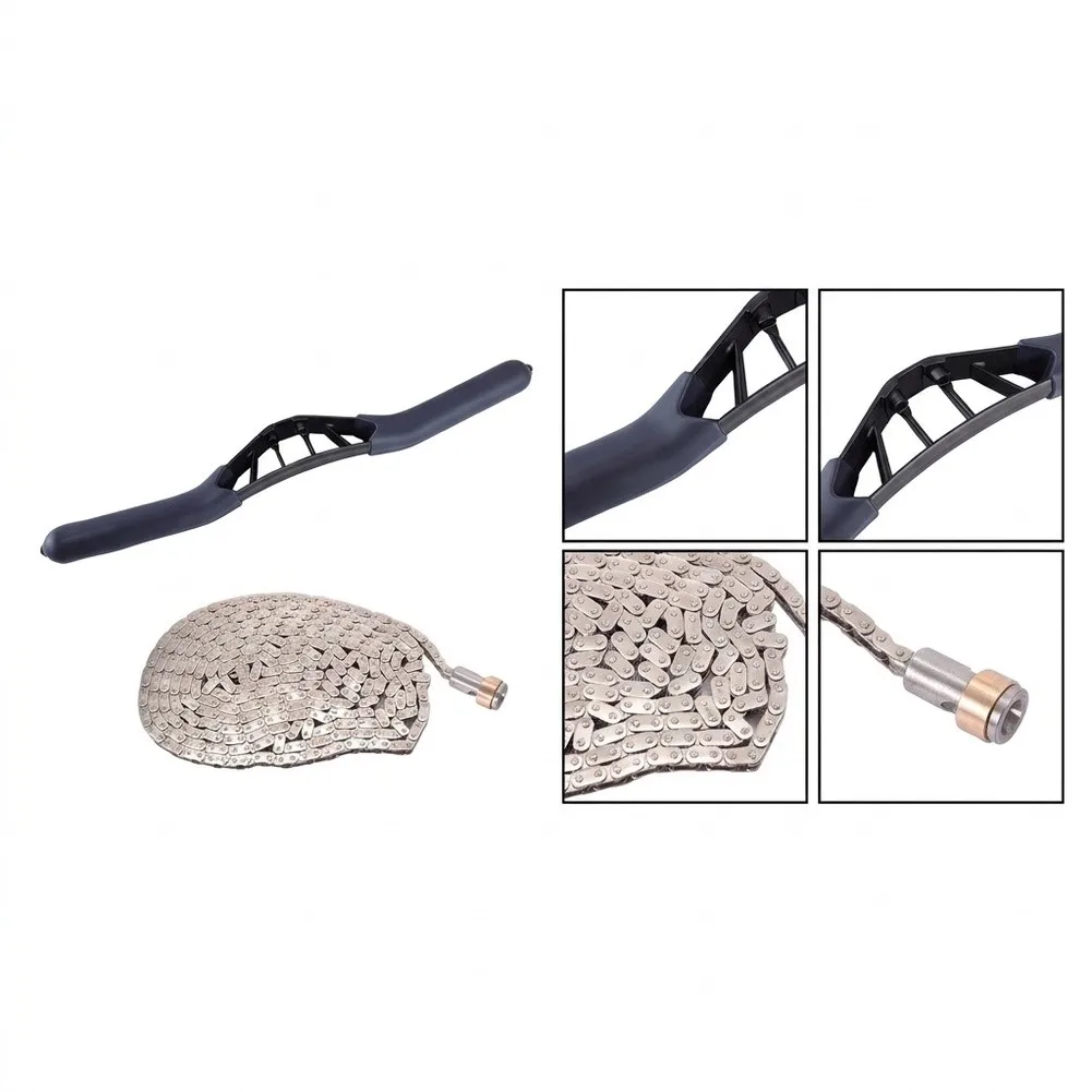 Chain and Handle Kit Replacement for Powerfun 500 550 Rowing Machines with Steel Construction and Molded Grips