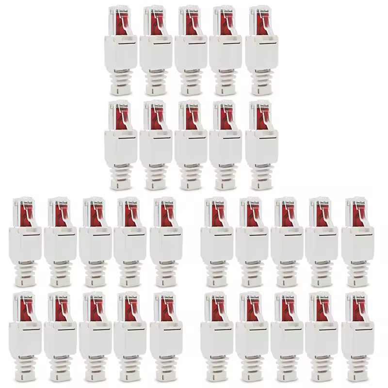 30 x רשת מחברים כלי-חינם rj45 cat6 lan utp כבל ללא כלים cat5 cat7 כבל תיקון התקנת כבל תיקון התקנת כבל