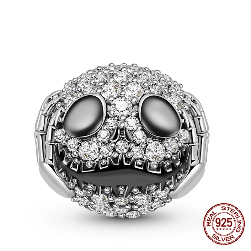 925 Sterling Silver Halloween Charms Demon Pumpkin Terror Beads Fit Original Charm Bracelet DIY for Women Jewelry Making Gift