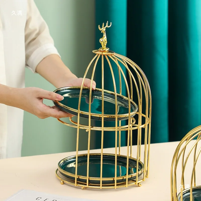 Light luxury hotel snacks, fruit plates, double three, multi-layer afternoon tea, snack plates, dessert tables, ornament display