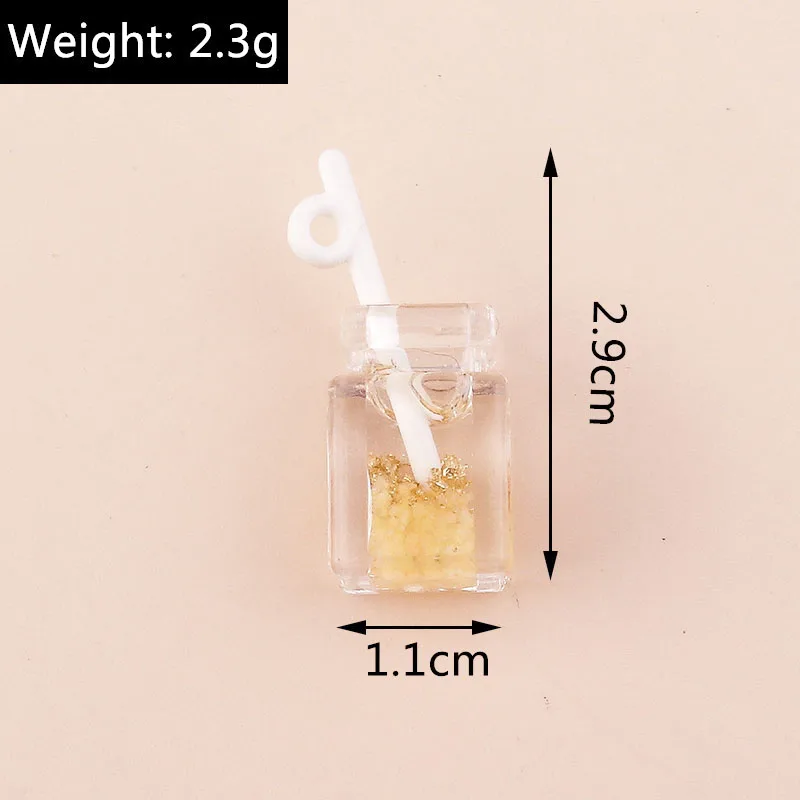 Leslie 10 Stück Gemischte Stile Sommer-Glasfläschchen mit Perlen-Muschel-Anhängern für DIY Ohrringe, Schlüsselanhänger, Halsketten und Schmuckherstellung – Detail 23