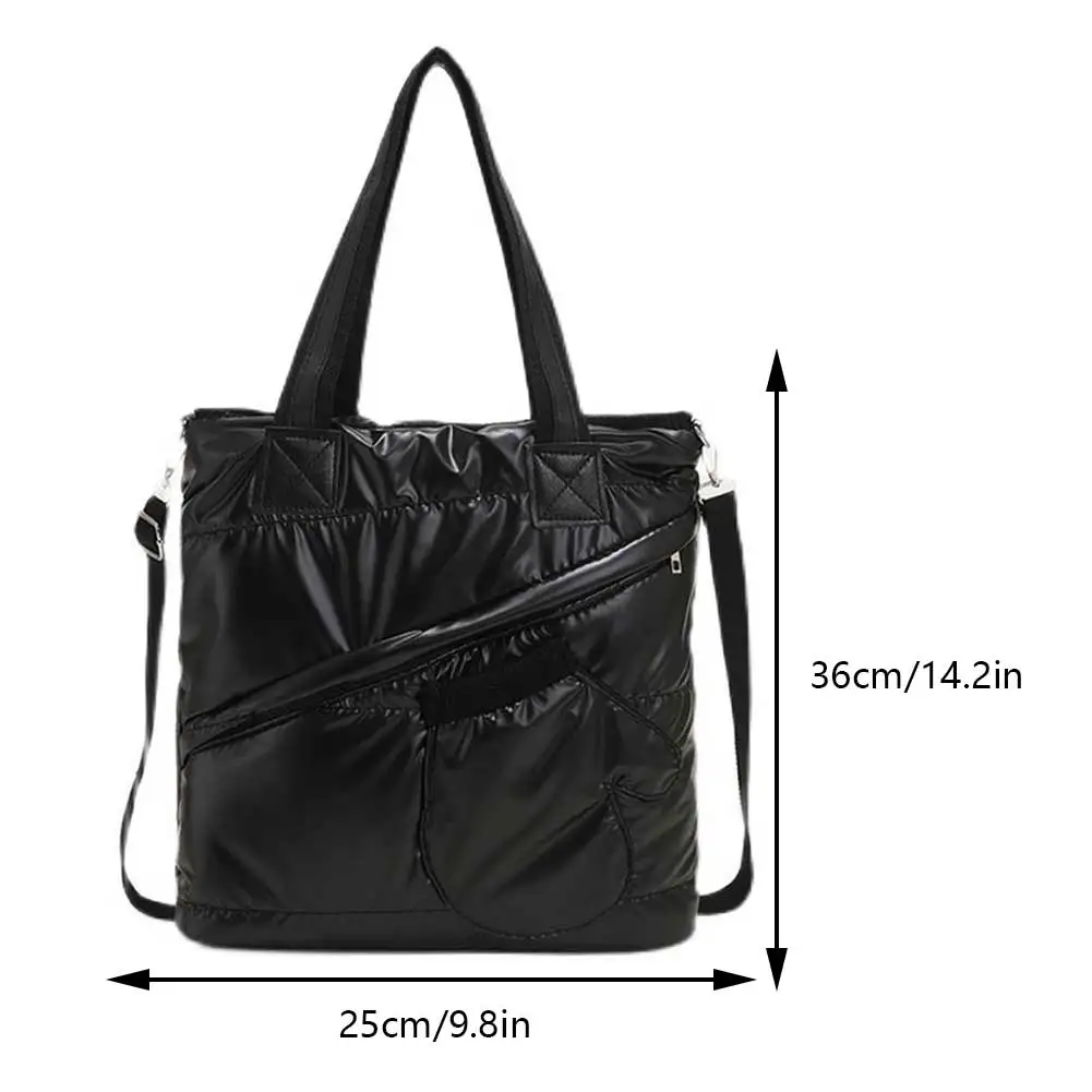 Women Winter Space Cotton Padded Handbags Fashion Quilted Shoulder Bags Down Crossbody Top Handle Bags Ladies Shopping Tote Bags