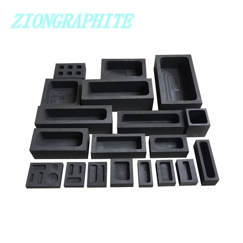 

Rectangular graphite crucible sqaure tank Casting Ingot Bar Mold For Gold Silver Copper Melting Refining