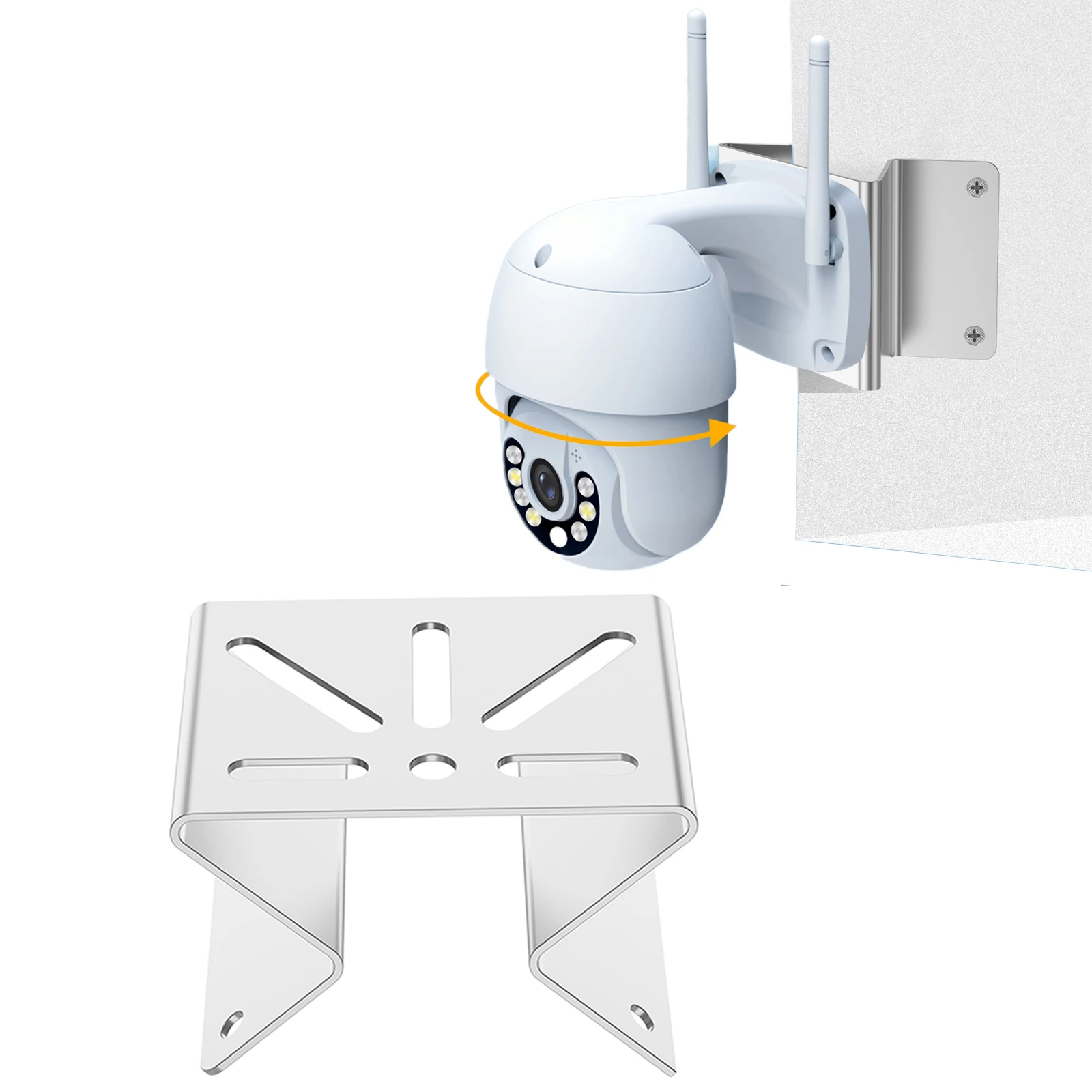 

Wall Mount Monitoring Corner Bracket Universal Security Camera Mounting Stand Stainless Steel Rust Resistant Surveillance Holder