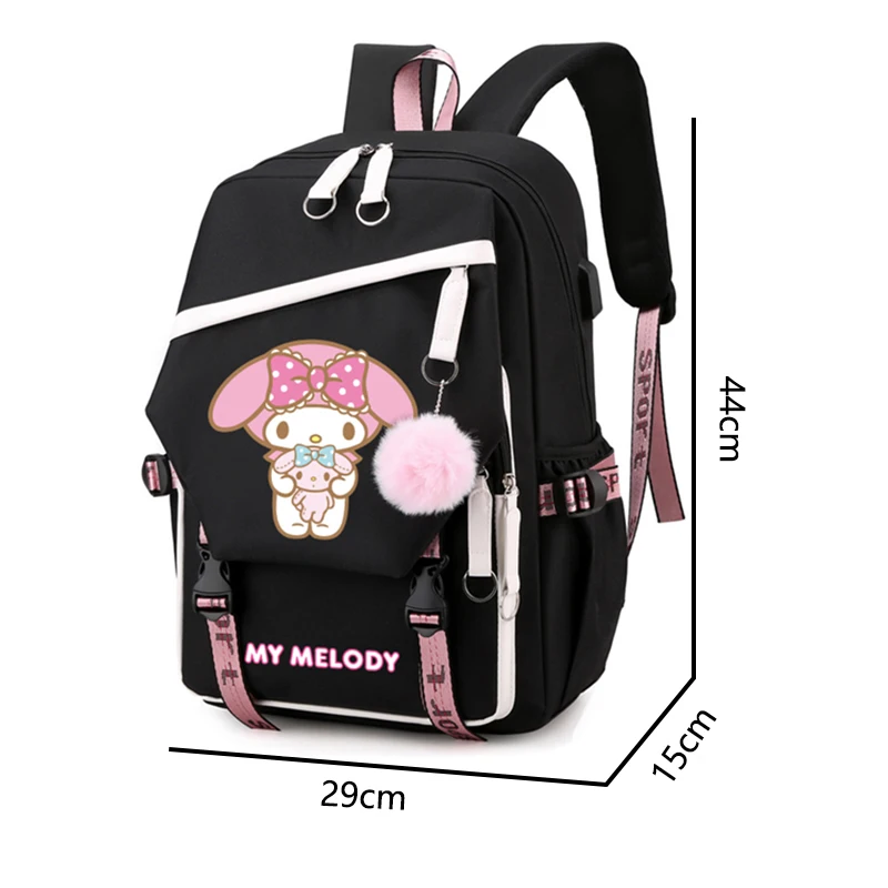 Anime My Melody Backpack Girl Boy Children Back To School Knapsack Student Teenagers Cartoon Rucksack Women Travel Bag Mochilas