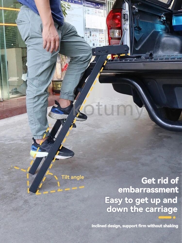 Car Step Tailgate Ladder For Pickup Truck Universal Fit Tailgate Ladder For Pickup Truck Car Rear Door Ladder