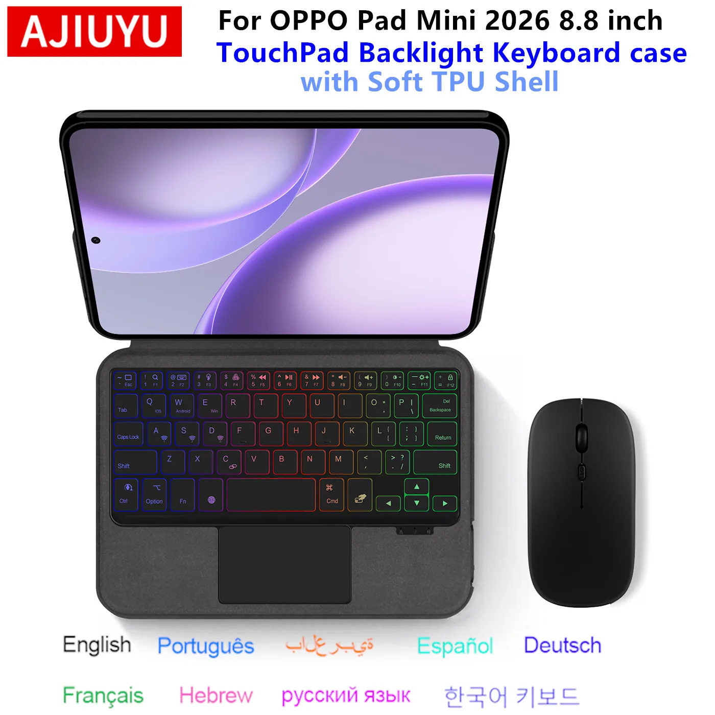 Magic Keyboard Case for OPPO Pad Mini 2026 8.8 inch Tablet Stand Cover Folio for oppo pad mini OPD2515 8.8