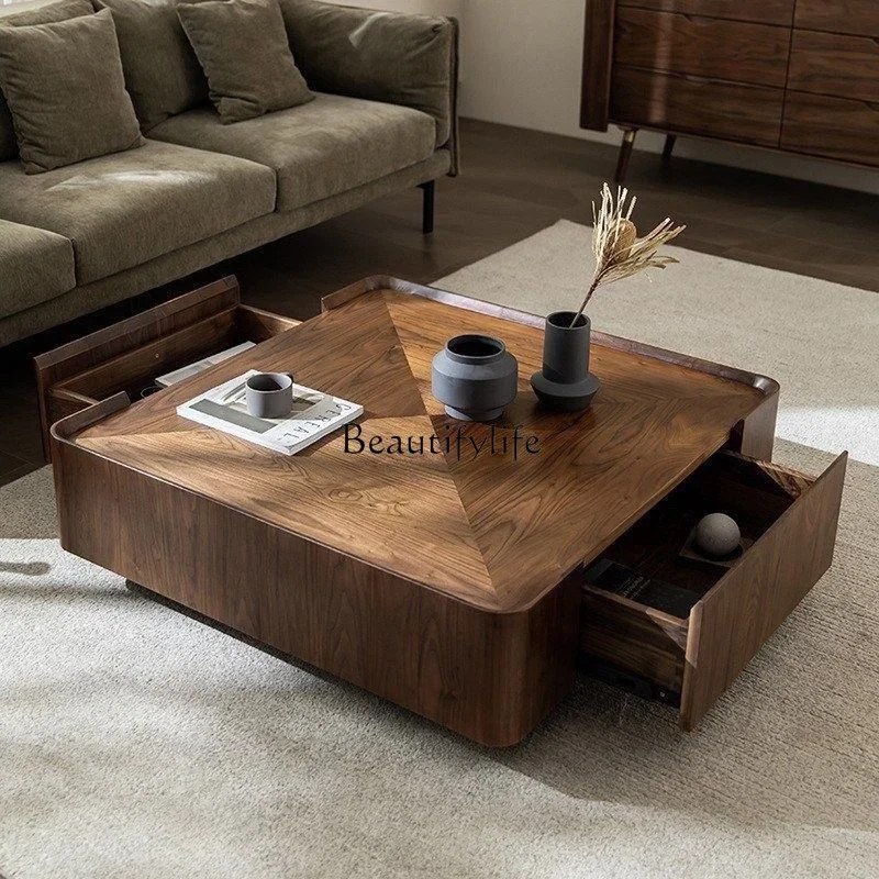 

LJYWabi Sabi Trendy Coffee Tables Square Small Nordic Rustic Coffee Tables Italian Premium Mesa De Centro