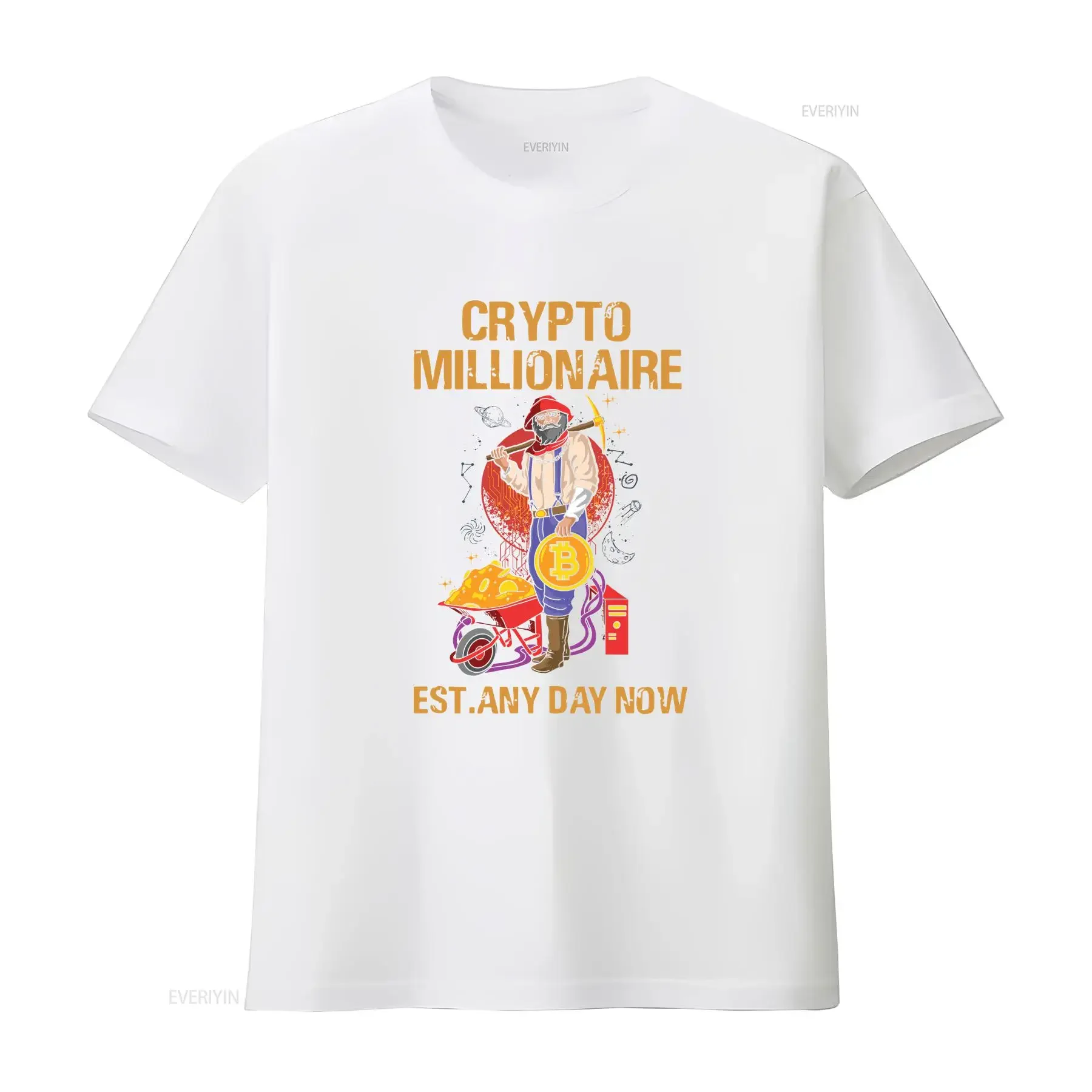 Crypto Millionaire Heavy cotton T Shirt lover expert Cryptocurrency trader vintage Washed designer clothes Unisex