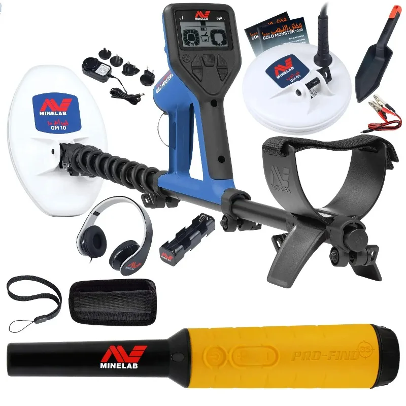 

High Quality. on,.. // New 2025 GOLD MONSTER 1000 Metal Detector 2 Coil Package with Headphones,..