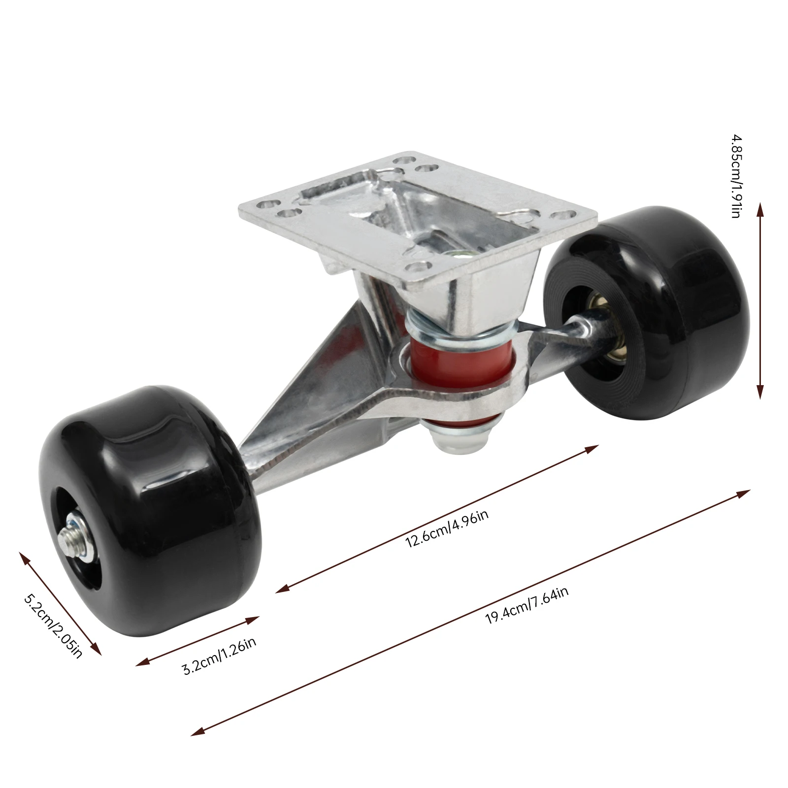 Skateboard Trucks Combo Set, Cruisers Wheels with Trucks