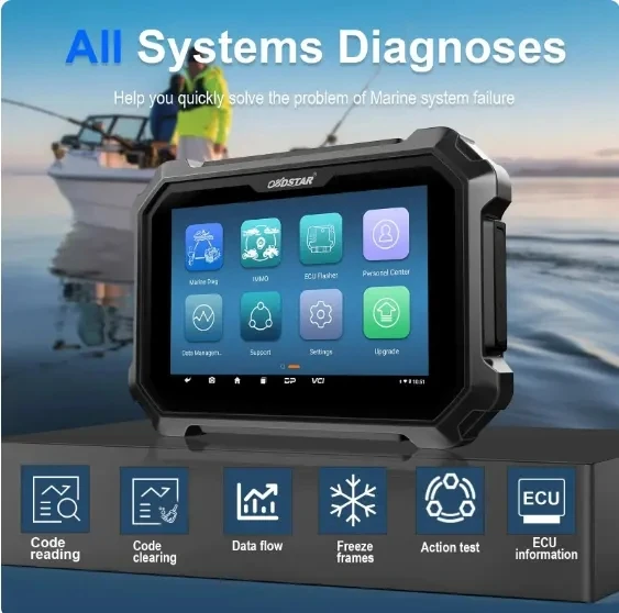 New OBDSTAR D800 watercraft diag device jet ski odb2 scanner diagnostic tool boat Marine Diagnostic Tool Configuration B