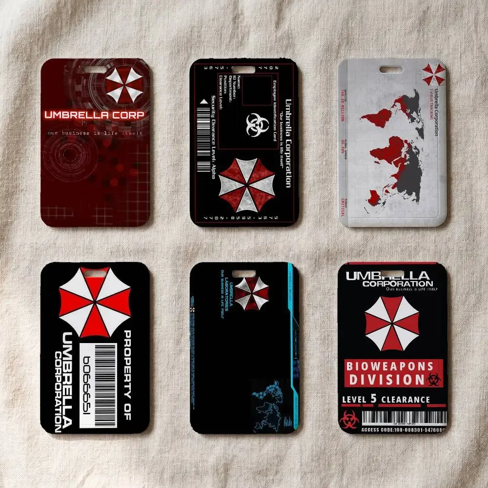 Game Umbrella C-Corporation Portable Office Staff Badge Card Cover Lanyard Card Case