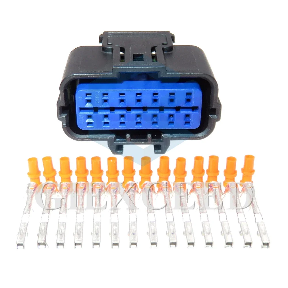 1 Set 14 Pin Miniature Auto Parts 0.6 Series Car Electric Wire Waterproof Socket AC Assembly Automotive Replacement Plug