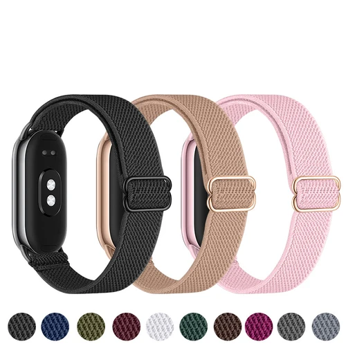 Correa de nailon para Xiaomi Mi band 9, cinturón deportivo de repuesto para pulsera mi band 8, banda inteligente elástica 8, accesorios de correa de reloj