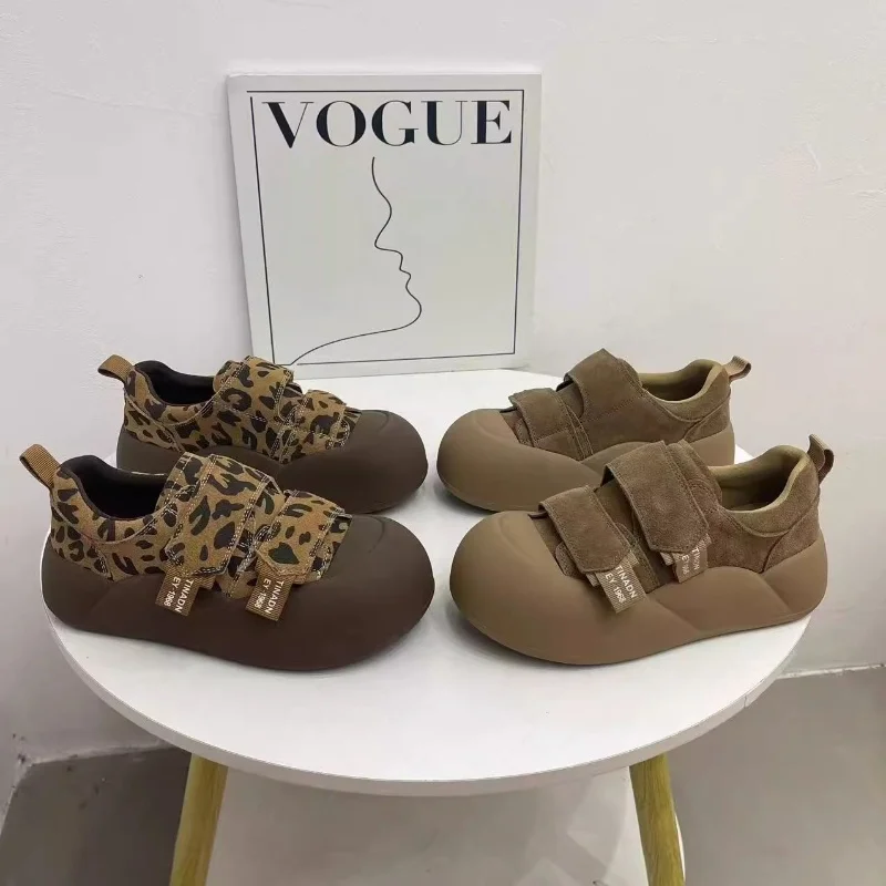 

Детские повседневные уличные теплые кроссовки на платформе с леопардовым принтом для девочек, утепленные бархатные легкие кроссовки с крючками и петлями для бега, спортивная обувь для мальчиков
