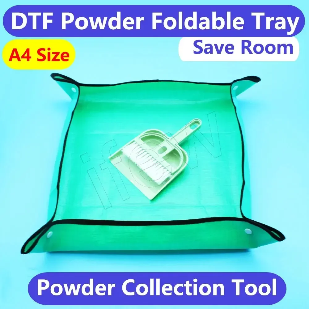 DTF TPU PET Film Hot Melt Powder Foldable Tray Kit For Epson A3+ A3 A4 DTF Powder Glue Collection Tools Shaker Container Tool
