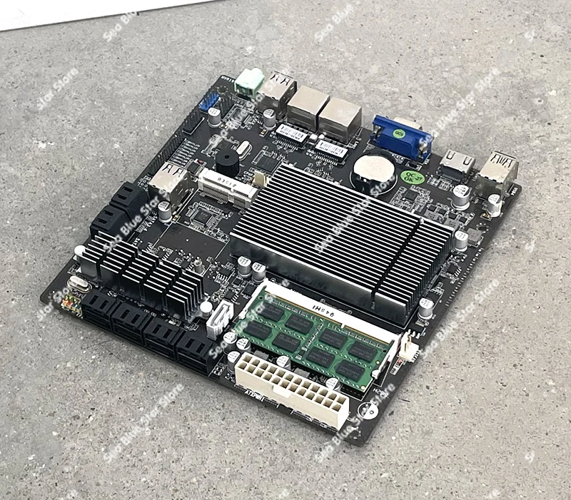

Server main board J1900/B75K9-ETH control main board NAS storage multi-hard disk server, used main board