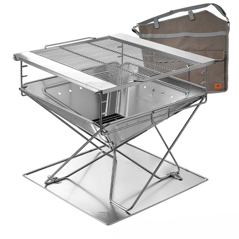 

MT-065 Large Thickened Stainless Steel Grill, Foldable