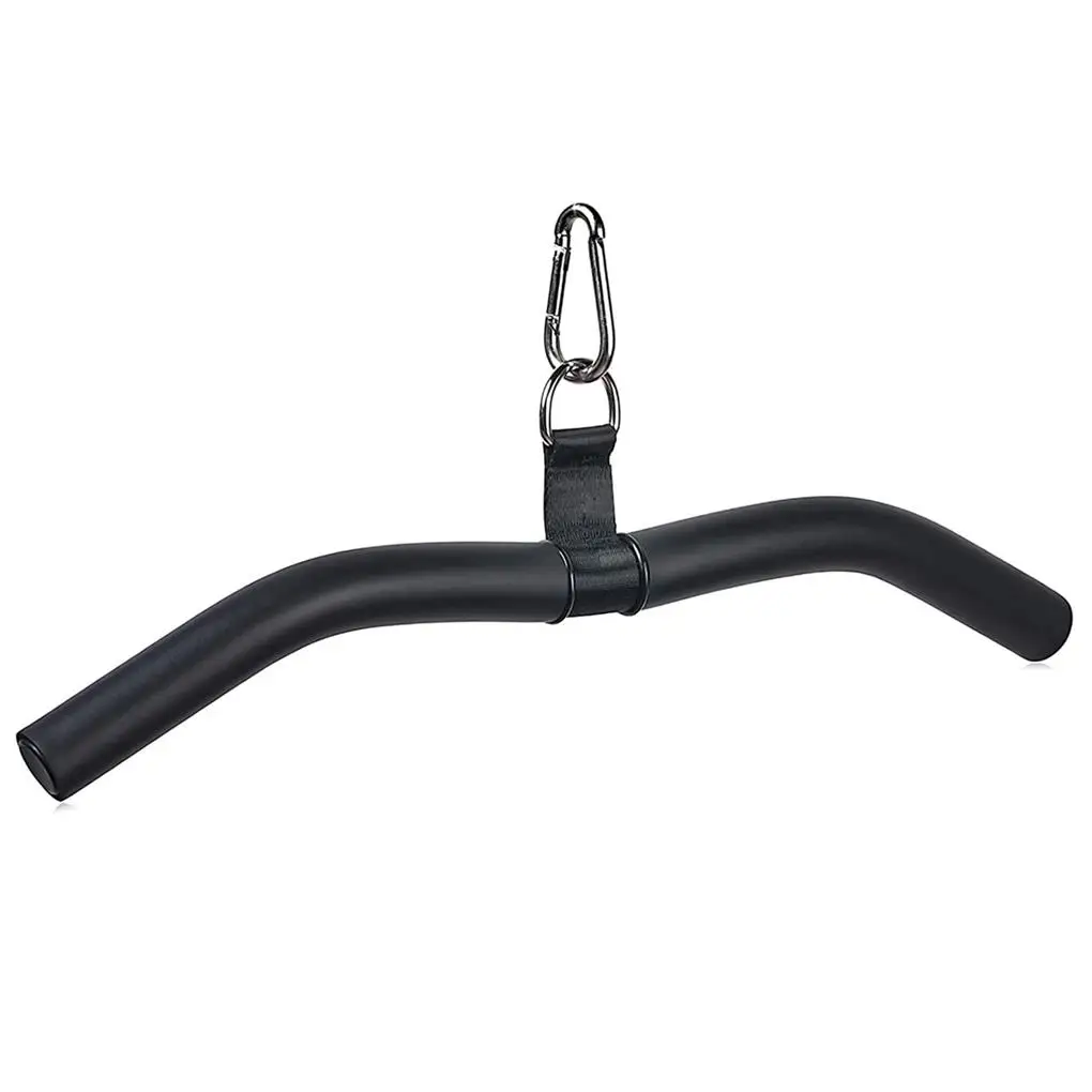 Fitness Bar Barbell Back Tension Lever Handle Rod Pull Down Biceps Steel Muscle Trainer Equipment Accessories