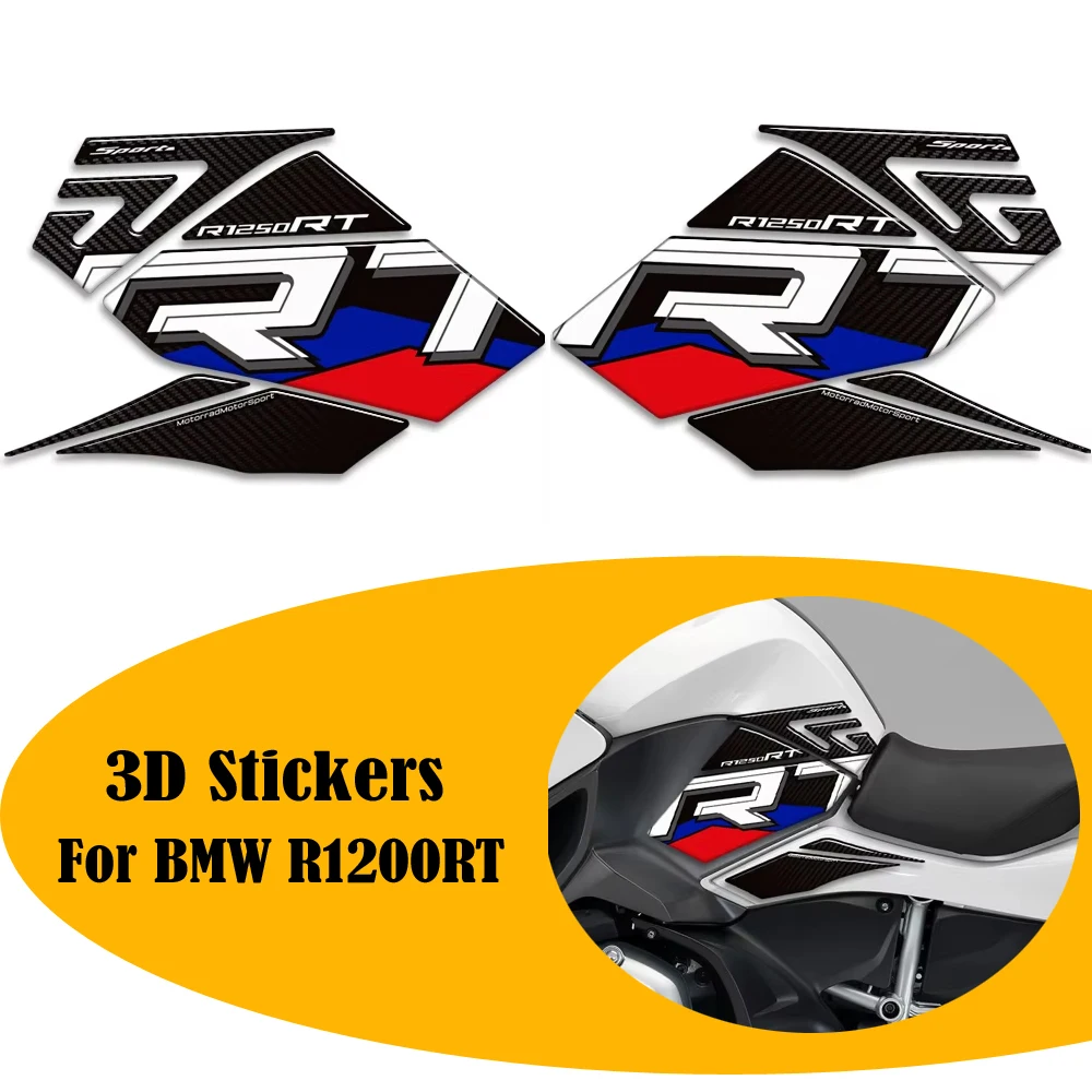 

Fairing Fender Mudguard Protector Tank Pad Grips Kit Knee 3D Stickers Decals Trunk Luggage Cases For BMW R1200RT R 1200 RT