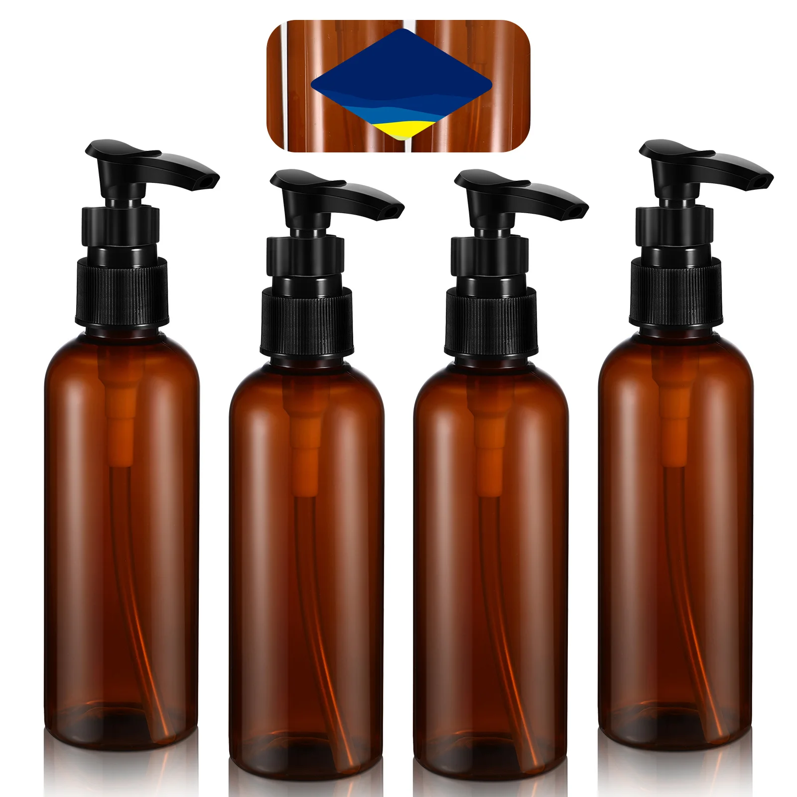 4 قطع من زجاجات مضخة السفر المقاومة للتسرب، حاويات توزيع بلاستيكية لمستحضرات التجميل وغسول الشامبو وتصميم سهل الحمل #4