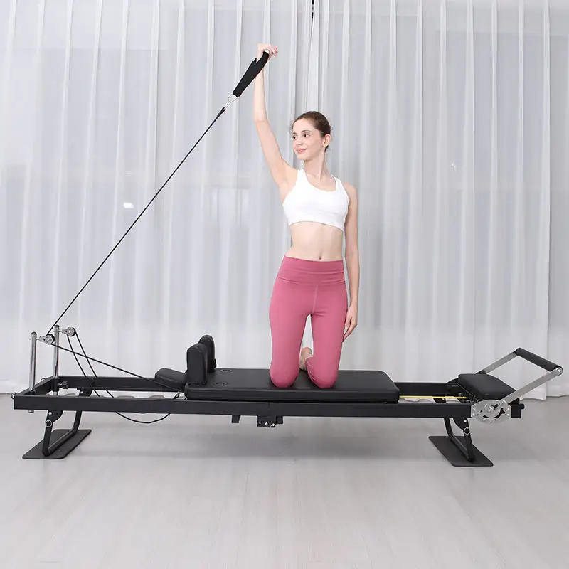 

Portable 232cm Extended Frame Pilates Reformer Core Bed Durable Yoga Training Equipment Two Types Tension Values Spring Body