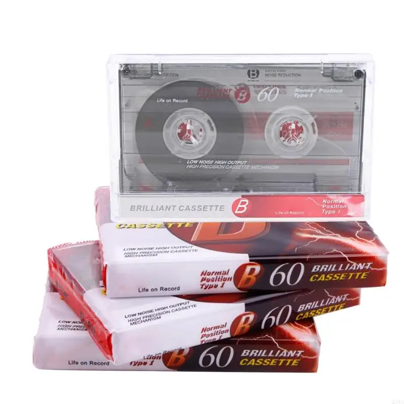 Q5WA 2Pcs Standard Cassette Blank Tape Player Empty 60 Minutes Tape