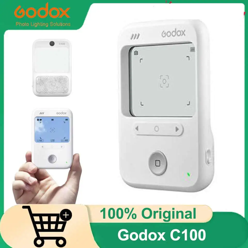 Godox C100 透明ビューファインダーカメラ 2-in-1 ポータブルポケットカム フィルムライトメーター 1080P ミニVlogカメラ ストリートフィルム撮影用