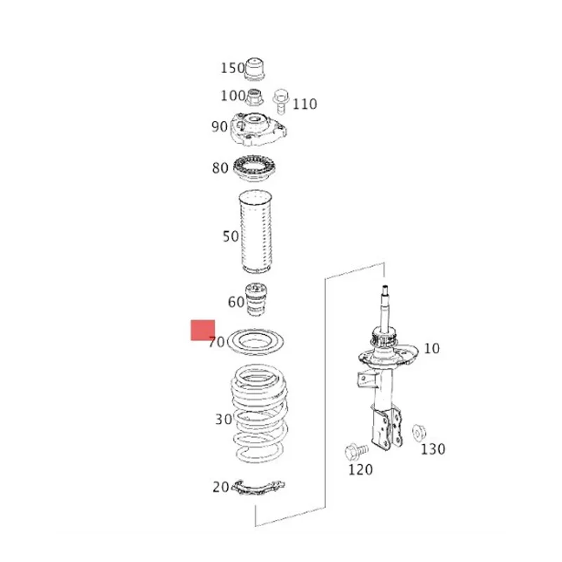 2123220184 Shock Absorber Seal For Benz CLA GLA A 180 200 220 250 CDI C220 C250