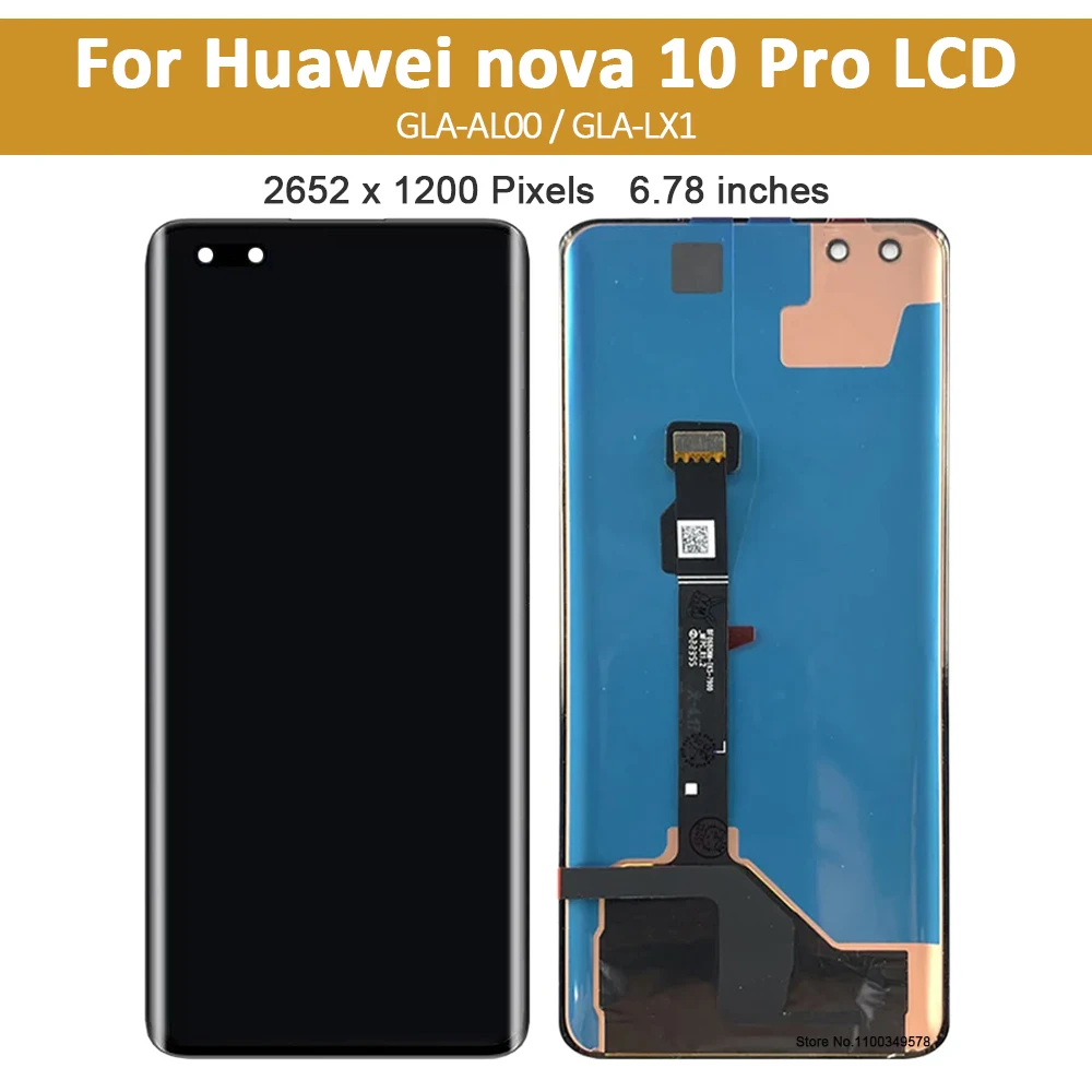 Imagem -02 - Original Lcd Display Touch Screen Digitizer Assembly Huawei Nova 10 Pro Gla-al00 Gla-lx1 678 Reparação