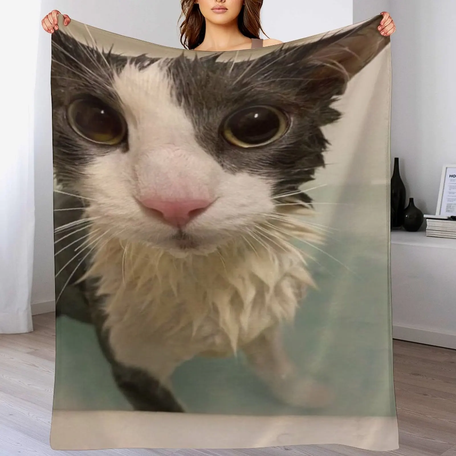 

Soggy Cat Throw Blanket