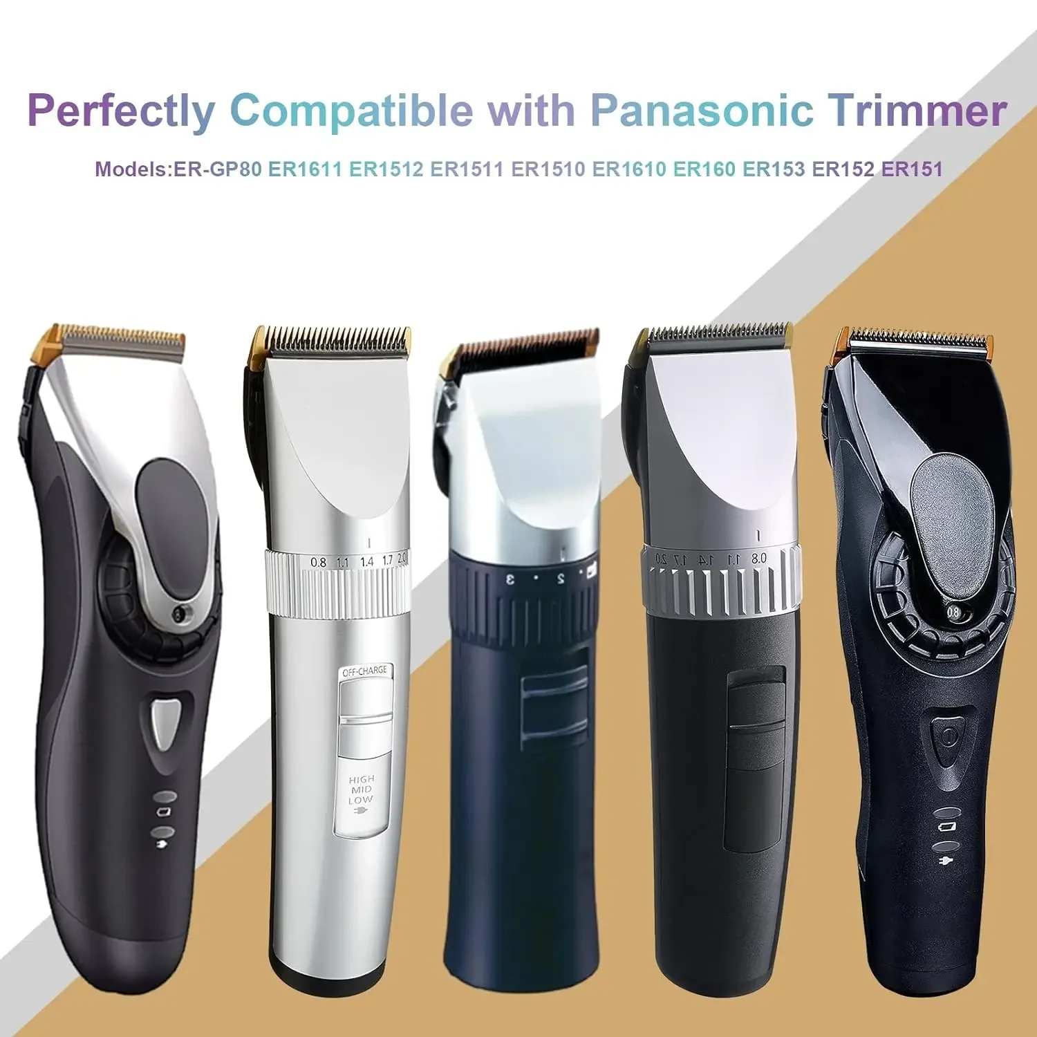 Pro Replacement Blade Fit For Panasonic Trimmer/Clipper ER-GP80,ER1611,ER1512,ER1511,ER1510 ER1610,ER160,ER153,ER152 image 2