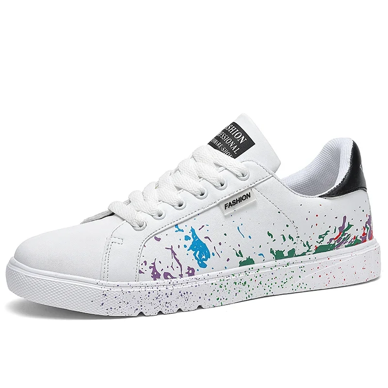 

Men'S And Women'S Sneakers Leather Surface Breathable Flat Lovers Casual Designer Loafer Small White Shoes Large Size 46