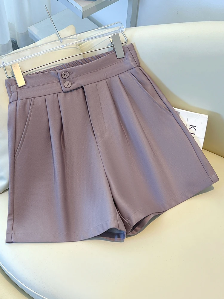 

Qui Dry Спортивные орты с высокой талией Женские летние тонкие модели Маленький размер Повседневные свободные орты Пять длинок из полиэфирного волокна