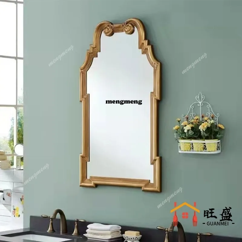 

French bathroom mirror wall mounted entrance decorative mirror custom American bedroom wall decoration mirror