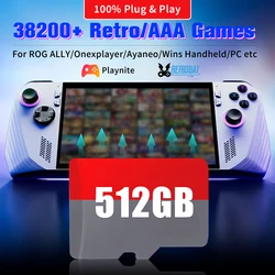 512G-Spielkarte mit 38600+Retro/AAA-Spielen für ROG ALLY/Onexplayer/Ayaneo/Wins Handheld/PC-Spielekonsole für PS3/PS2/WIIU/SWITCH