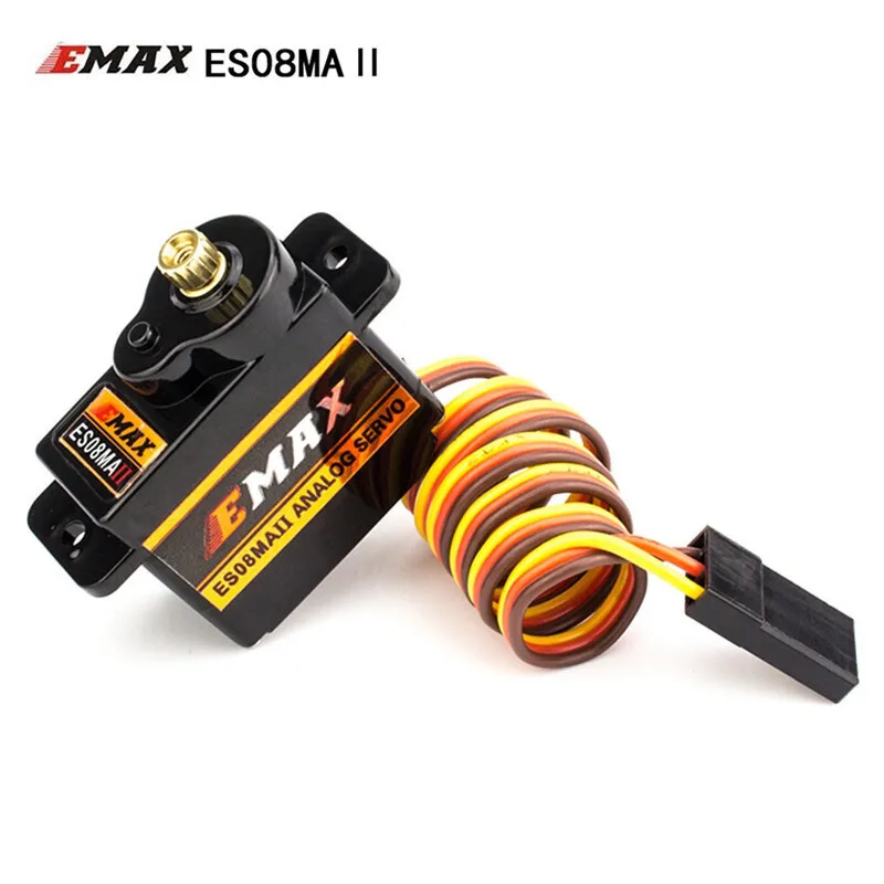 EMAX-Micro Servo de engranaje de Metal para coches, barcos, helicópteros y aviones, ES08MAII, 12G, Original