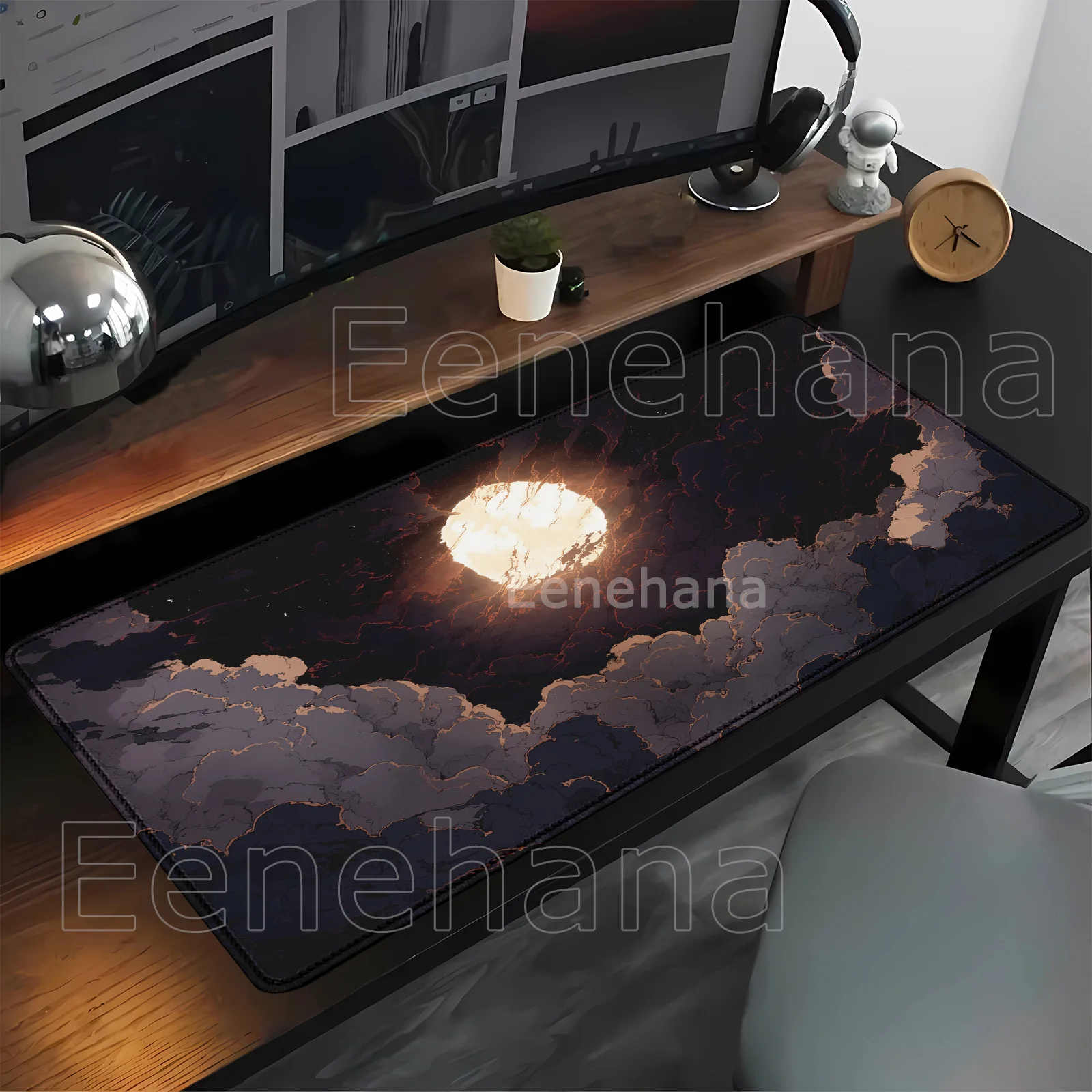 Night Moonlight large Mouse Pad non-slip esport learning player Mousepad desktop 400x900mm Keyboard offices HD Printing desk mat