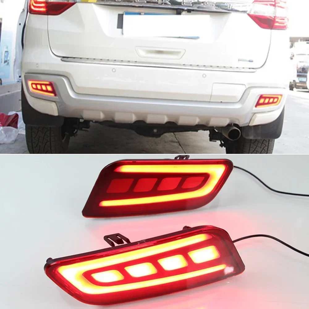 

New！ CSCSNL 2PCS LED Rear Fog Lamp For Ford Everest 2016 2017 2018 Car Bumper Light Brake Light Turn Signal Reflector