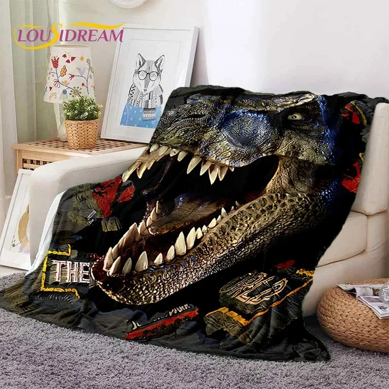 

JY013D Cartoon Jurassic Park Dinosaur Dino Soft Flannel Blanket for Beds Bedroom Sofa Picnic,Throw Blanket for Outdoors Leisur@1